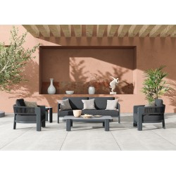 Μπεζ Σαλόνι Αλουμινίου με Σχοινί Σετ 4 τεμαχίων