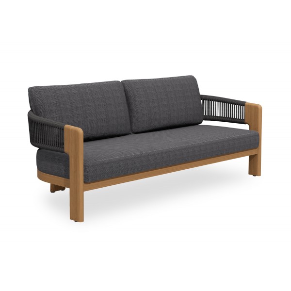 Σαλόνι Αλουμινίου με Όψη Ξύλου και Σχοινί Σετ 4 τεμαχίων