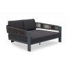Γκρι Daybed Αλουμινίου με Σχοινί και Γκρι Μαξιλάρια