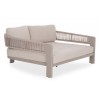 Κρεμ Daybed Αλουμινίου με Σχοινί και Μπεζ Μαξιλάρια