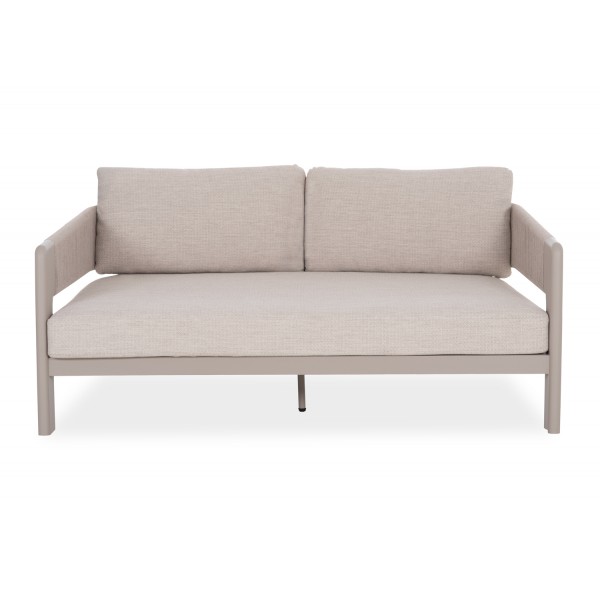 Κρεμ Daybed Αλουμινίου με Σχοινί και Μπεζ Μαξιλάρια