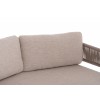 Κρεμ Daybed Αλουμινίου με Σχοινί και Μπεζ Μαξιλάρια