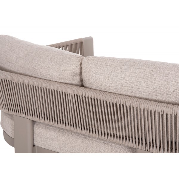 Κρεμ Daybed Αλουμινίου με Σχοινί και Μπεζ Μαξιλάρια