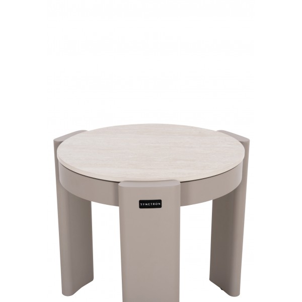 Μπεζ Side Table Αλουμινίου