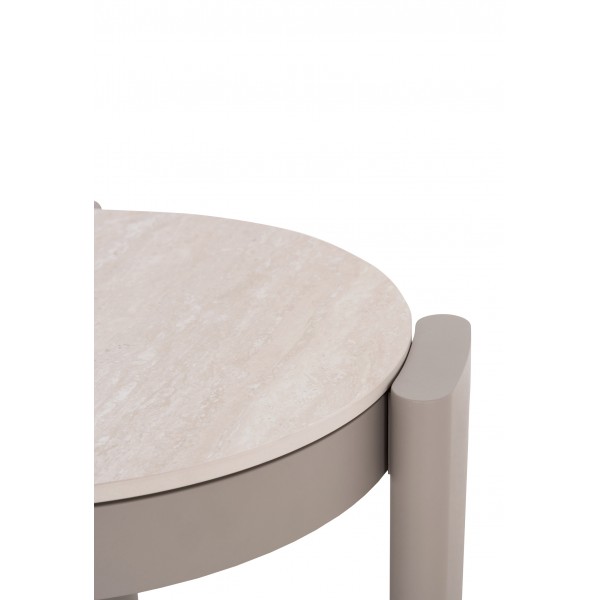 Μπεζ Side Table Αλουμινίου