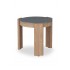 Side Table Αλουμινίου με Όψη Ξύλου