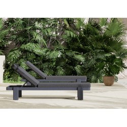 Γκρι Ξαπλώστρα Αλουμινίου 