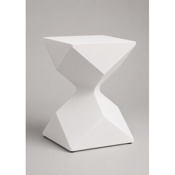 Side Table Αλουμινίου Off White Small