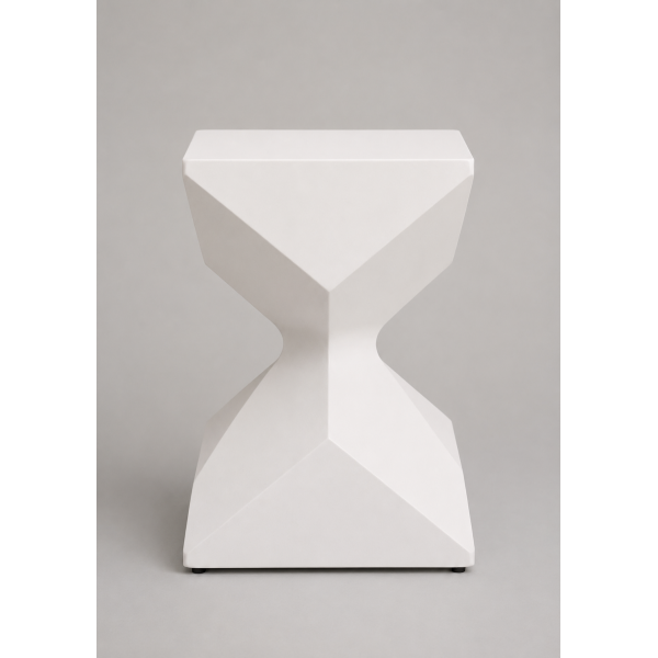Side Table Αλουμινίου Off White Small