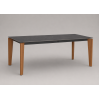 Γκρι Τραπέζι Αλουμινίουμε εφέ ξύλου και Sintered Stone Top