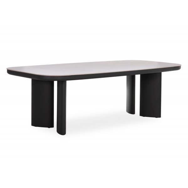 Γκρι Αλουμίνιο Τραπέζι με πλάκα Sintered Stone