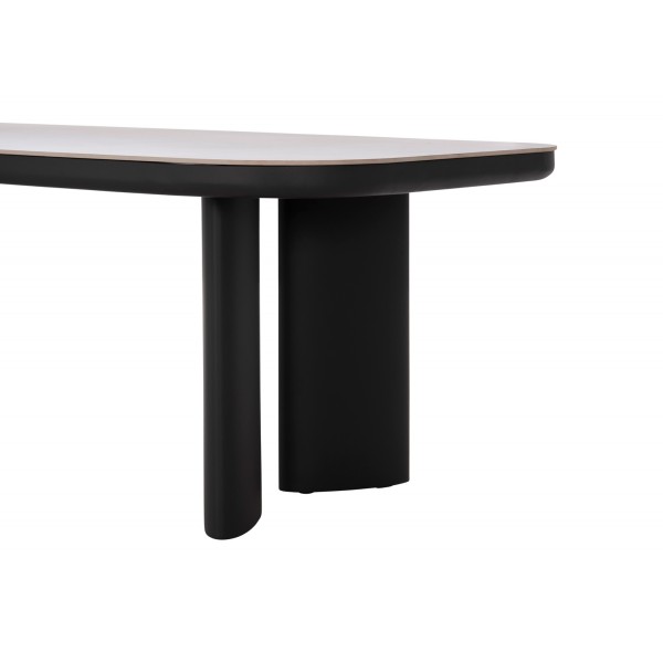 Γκρι Αλουμίνιο Τραπέζι με πλάκα Sintered Stone