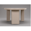 Κρεμ Τραπέζι Αλουμινίου με Sintered Stone Top