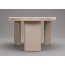 Κρεμ Τραπέζι Αλουμινίου με Sintered Stone Top