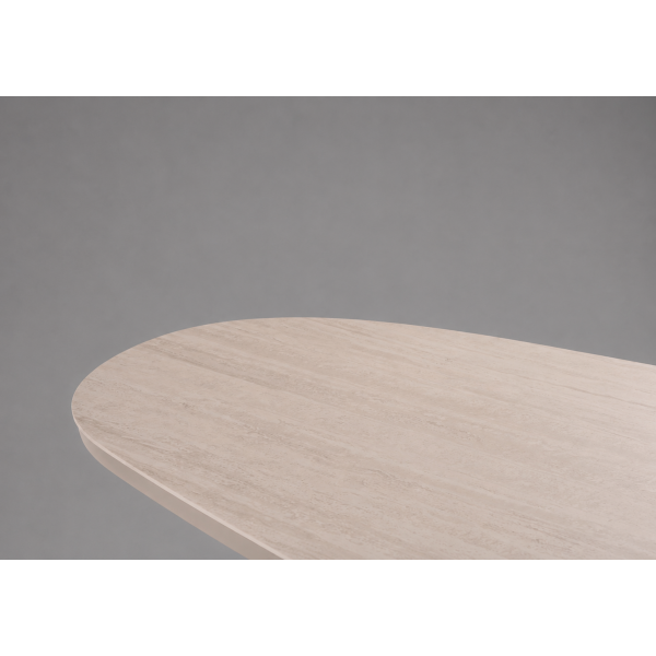 Κρεμ Τραπέζι Αλουμινίου με Sintered Stone Top