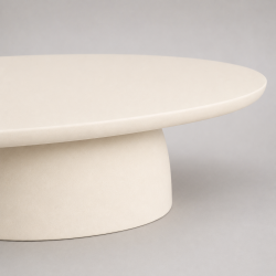 Οβάλ Κρεμ Coffee Table Ινοτσιμέντου Οβάλ Κρεμ Coffee Table Ινοτσιμέντου