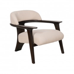 Πολυθρόνα από Ξύλο Teak, με πολυεστερικό Ύφασμα