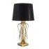 Μεταλλική Χρυσή Λάμπα με Μαύρο Καπέλο