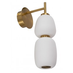 Μεταλλική Χρυσή Απλίκα με Λευκό Γυαλί Μεταλλική Χρυσή Απλίκα με Λευκό Γυαλί