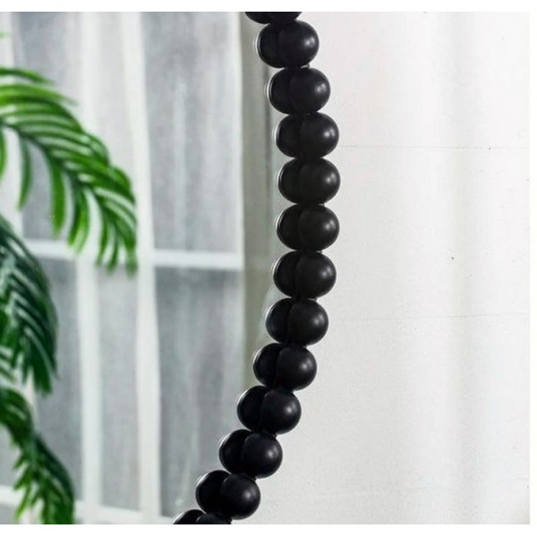 Μεταλλικός Μαύρος Στρογγυλός Καθρέφτης