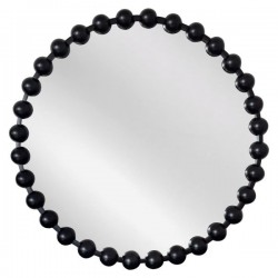 Μεταλλικός Μαύρος Στρογγυλός Καθρέφτης