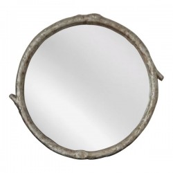 Ξύλινος Ασημί Καθρέφτης