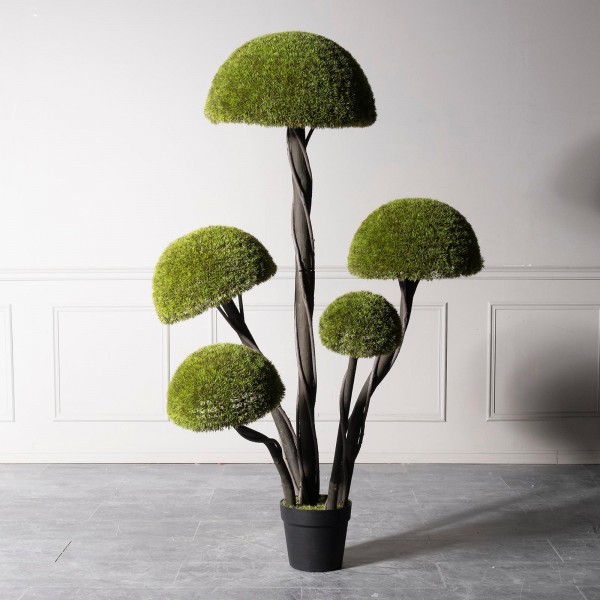 Τεχνητό Δέντρο Μπονσάι Moss ''Mushroom'' Πενταπλό Πράσινο