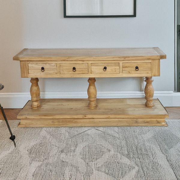 Ξύλινη Κονσόλα με 4 Συρτάρια