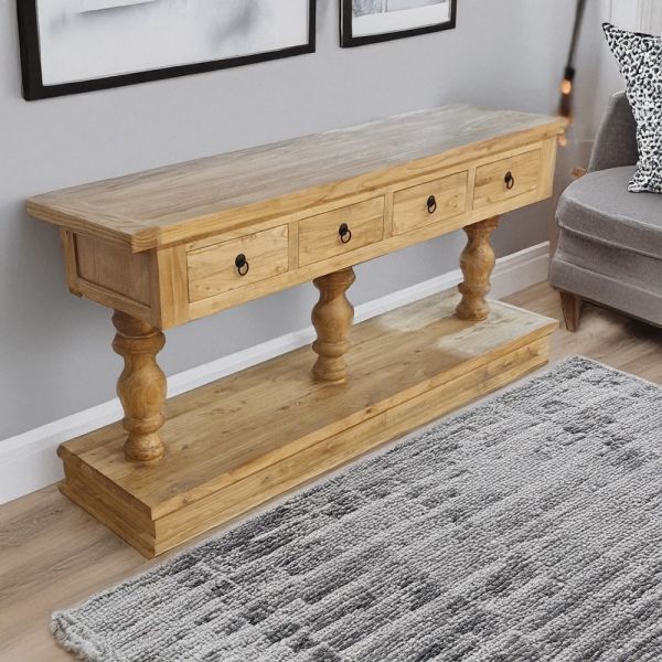 Ξύλινη Κονσόλα με 4 Συρτάρια