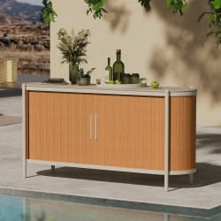 Μπουφές Αλουμινίου με Συρόμενες Πόρτες