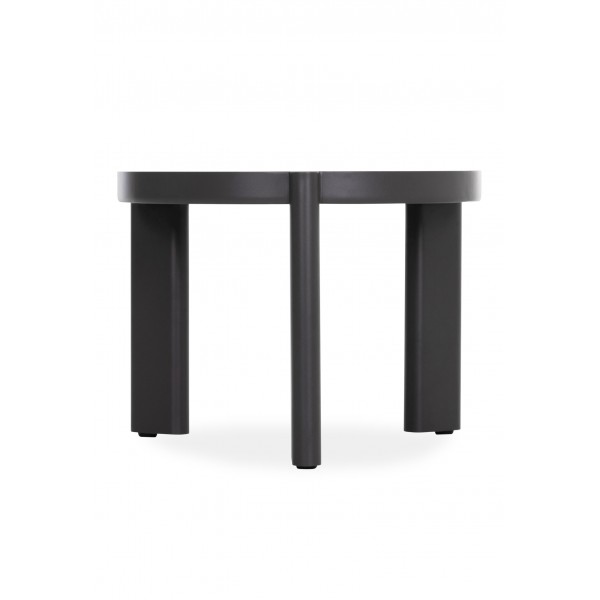 Γκρι Side Table Αλουμινίου με Πλάκα Sintered Stone