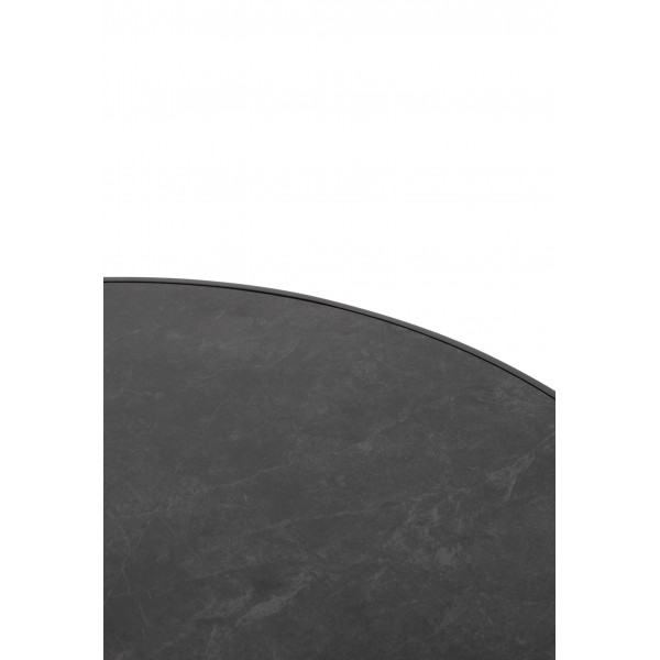 Γκρι Side Table Αλουμινίου με Πλάκα Sintered Stone