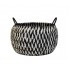 Ασπρόμαυρο Ψάθινο Καλάθι
