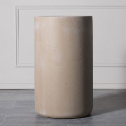 Γλάστρα Πήλινη Κύλινδρος "Rocky" Μπεζ A