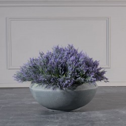  Γλάστρα Πήλινη Οβάλ "Bastion" Γκρι