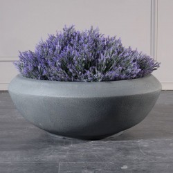  Γλάστρα Πήλινη Οβάλ "Bastion" Γκρι