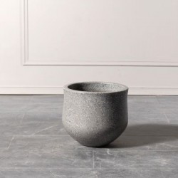  Γλάστρα Τσιμεντένια Στρογγυλή "BloomBox" Γκρι