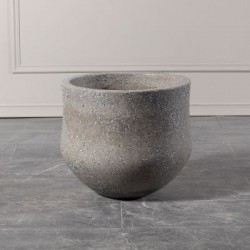  Γλάστρα Τσιμεντένια Στρογγυλή "BloomBox" Γκρι