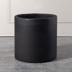 Γλάστρα Τσιμεντένια Κύλινδρος "Fysi" Μαύρη