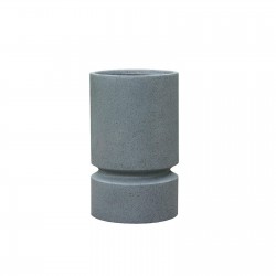 Γλάστρα Πήλινη Κύλινδρος "Lugio" Γκρι Terrazzo με Βάση Γλάστρα Πήλινη Κύλινδρος "Lugio" Γκρι Terrazzo με Βάση