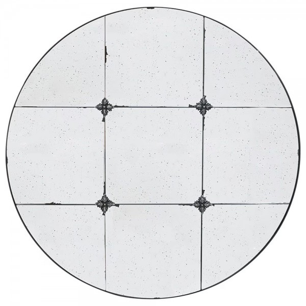 Αντικέ Στρογγυλός Μεταλλικός Καθρέφτης