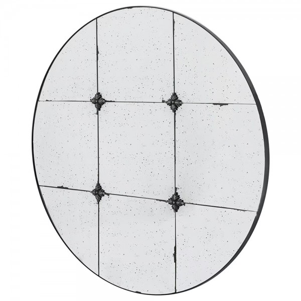 Αντικέ Στρογγυλός Μεταλλικός Καθρέφτης