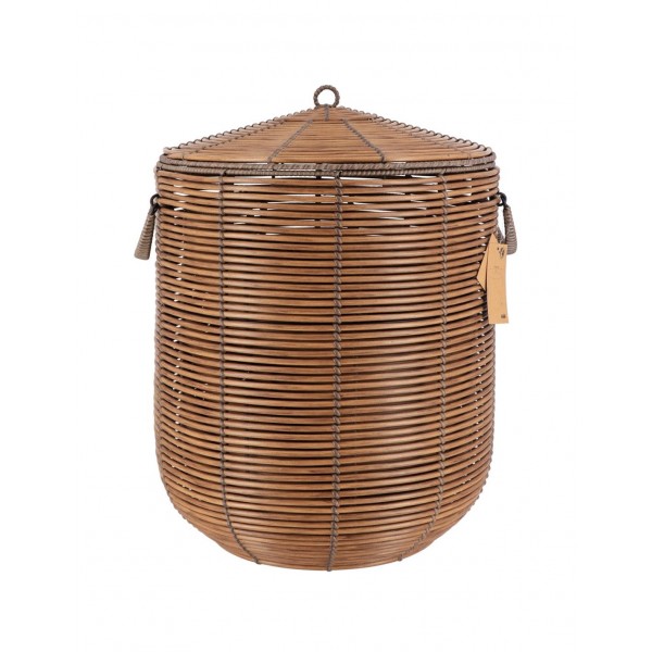 Καλάθι Wicker με Καπάκι Καλάθι Wicker με Καπάκι