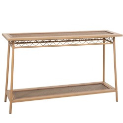Μεταλλική Κονσόλα με Επιφάνεια Rattan