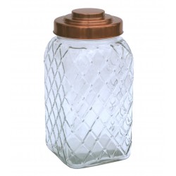 ΓΥΑΛΙΝΟ ΔΟΧΕΙΟ ΜΕ ΧΑΛΚΙΝΟ ΚΑΠΑΚΙ