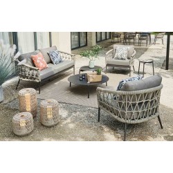 Καθιστικό Αλουμινίου Γκρι Σετ 5 τεμαχίων.