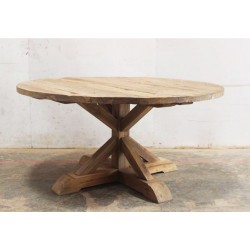 RECYCLED TEAK WOOD ROUND DINNING TABLE d:1.5M