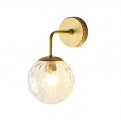 GOLD METAL GLASS WALL LAMP