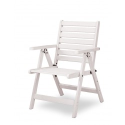 beech wood low back chair in white color