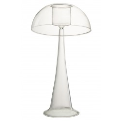 Γυάλινο Διάφανο Κηροπήγιο Μανιτάρι Γυάλινο Διάφανο Κηροπήγιο Μανιτάρι